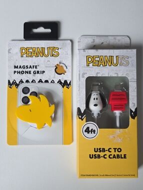 Peanuts MagSafe Phone Grip & USB-C Cable Set - NWT